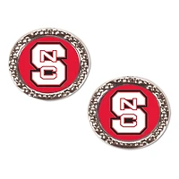 WinCraft NC State Wolfpack Round Team Post Earring