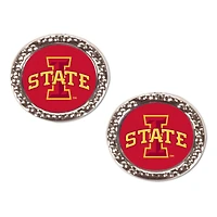 WinCraft Iowa State Cyclones Round Team Post Earring