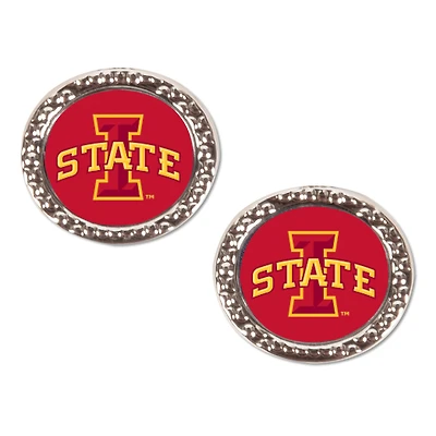 WinCraft Iowa State Cyclones Round Team Post Earring
