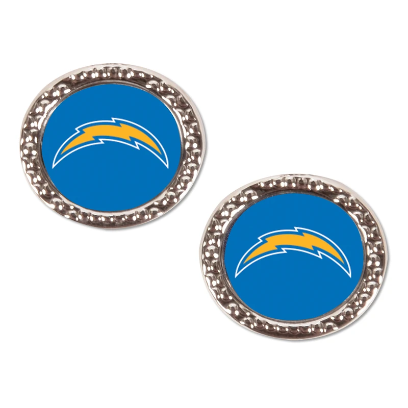 WinCraft Los Angeles Chargers Round Team Post Earring
