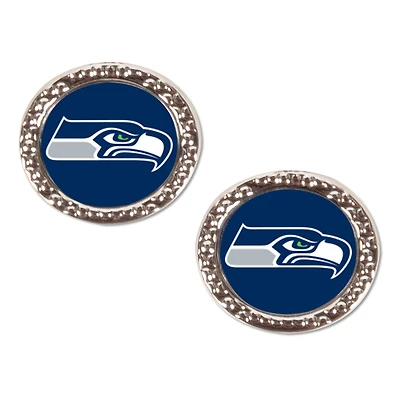 WinCraft Seattle Seahawks Round Team Post Earring