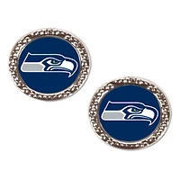 WinCraft Seattle Seahawks Round Team Post Earring