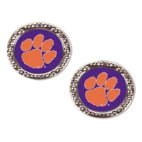 WinCraft Clemson Tigers Round Team Post Earring
