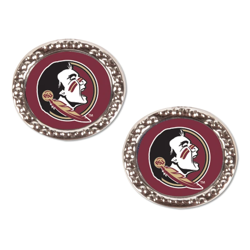 WinCraft Florida State Seminoles Round Team Post Earring