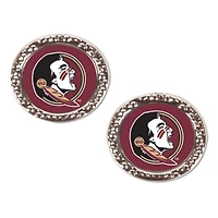 WinCraft Florida State Seminoles Round Team Post Earring