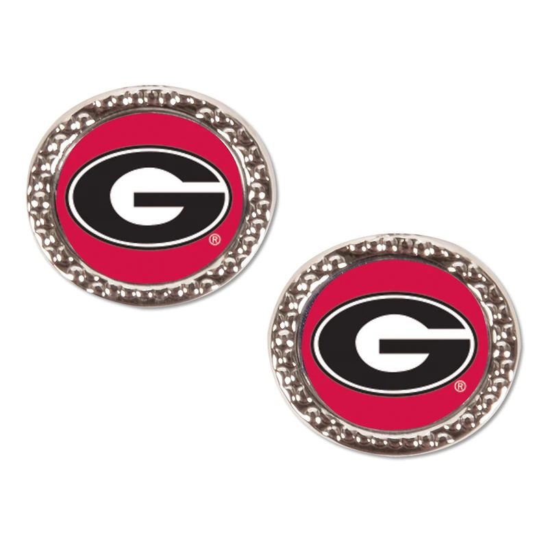 WinCraft Georgia Bulldogs Round Team Post Earring