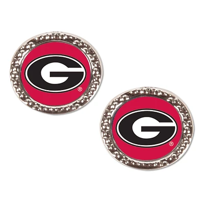 WinCraft Georgia Bulldogs Round Team Post Earring