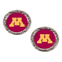 WinCraft Minnesota Golden Gophers Round Team Post Earring