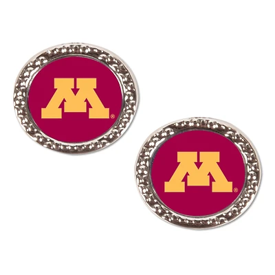 WinCraft Minnesota Golden Gophers Round Team Post Earring