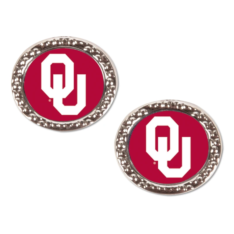 WinCraft Oklahoma Sooners Round Team Post Earring