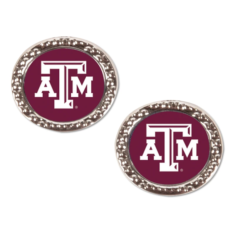 WinCraft Texas A&M Aggies Round Team Post Earring