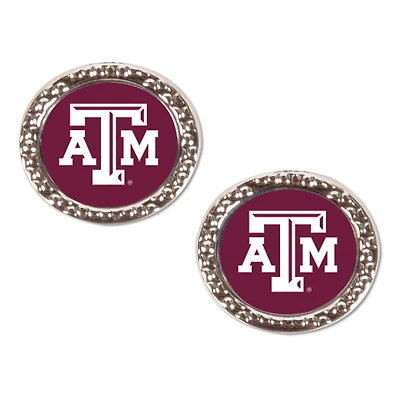 WinCraft Texas A&M Aggies Round Team Post Earring