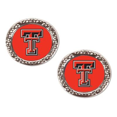 WinCraft Texas Tech Red Raiders Round Team Post Earring