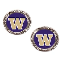 WinCraft Washington Huskies Round Team Post Earring