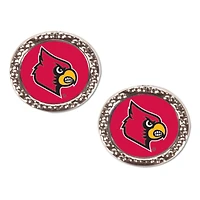 WinCraft Louisville Cardinals Round Team Post Earring