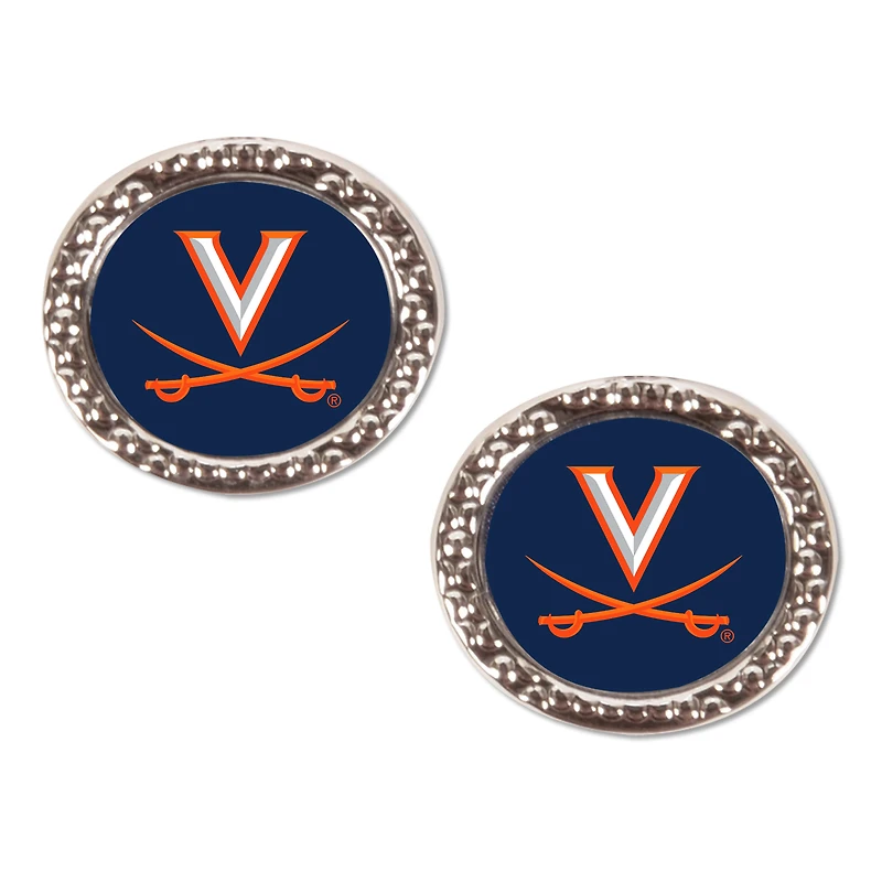 WinCraft Virginia Cavaliers Round Team Post Earring