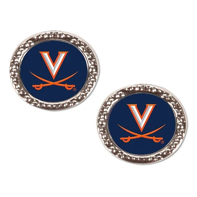 WinCraft Virginia Cavaliers Round Team Post Earring