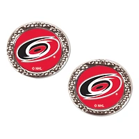 WinCraft Carolina Hurricanes Round Team Post Earring