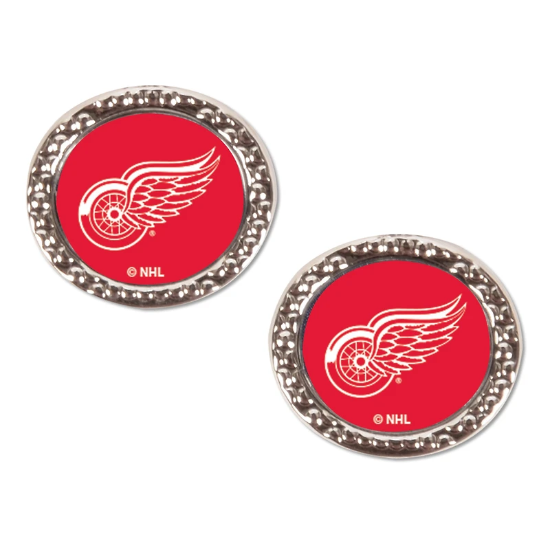WinCraft Detroit Red Wings Round Team Post Earring