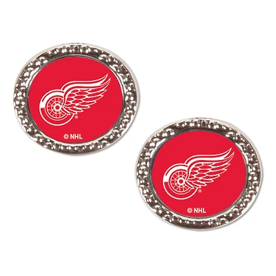 WinCraft Detroit Red Wings Round Team Post Earring