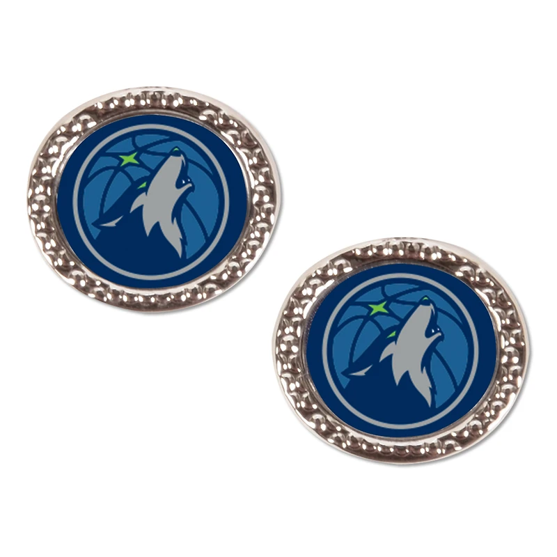 WinCraft Minnesota Timberwolves Round Team Post Earring
