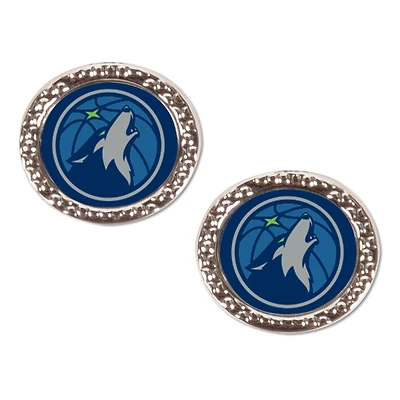 WinCraft Minnesota Timberwolves Round Team Post Earring