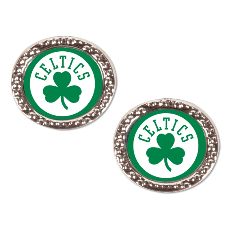 WinCraft Boston Celtics Round Team Post Earring