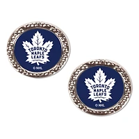 WinCraft Toronto Maple Leafs Round Team Post Earring