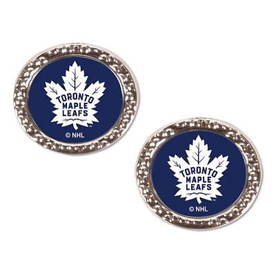 WinCraft Toronto Maple Leafs Round Team Post Earring