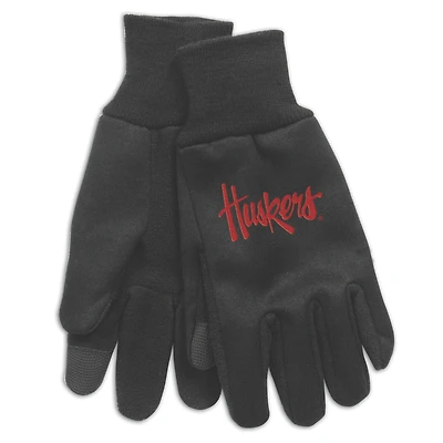 WinCraft Nebraska Huskers Team Logo Technology Gloves