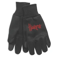 WinCraft Nebraska Huskers Team Logo Technology Gloves