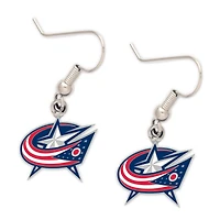 WinCraft Columbus Blue Jackets Team Logo Dangle Earrings