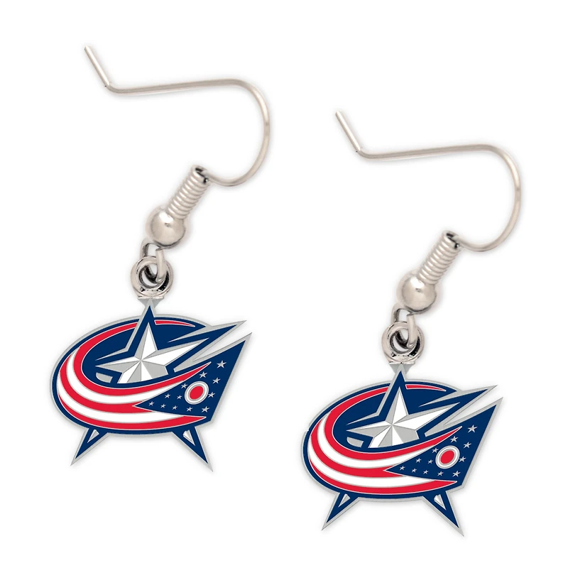WinCraft Columbus Blue Jackets Team Logo Dangle Earrings