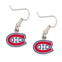 WinCraft Montreal Canadiens Logo Dangle Earrings