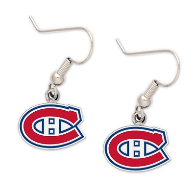 WinCraft Montreal Canadiens Logo Dangle Earrings