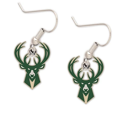WinCraft Milwaukee Bucks Logo Dangle Earrings