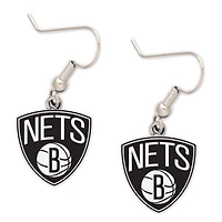 WinCraft Brooklyn Nets Logo Dangle Earrings