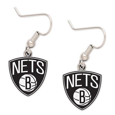 WinCraft Brooklyn Nets Logo Dangle Earrings