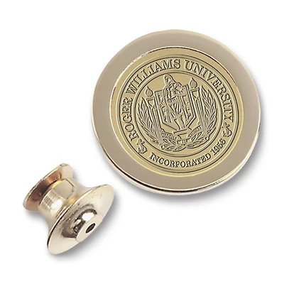 Gold Roger Williams University Logo Lapel Pin