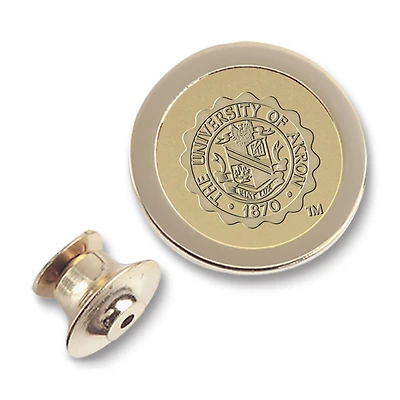 Gold Akron Zips Logo Lapel Pin