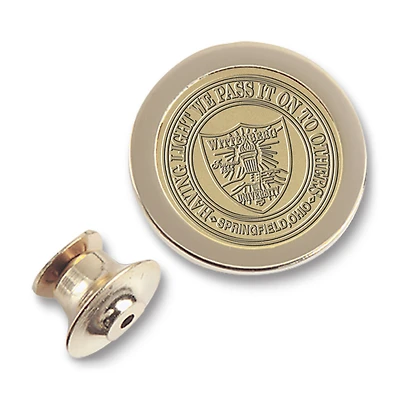 Gold Wittenberg University Tigers Logo Lapel Pin