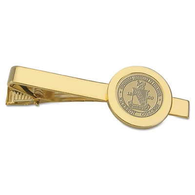 Gold Emerson College Lions Logo Tie Bar