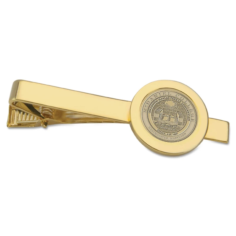 Gold McDaniel Green Terror Logo Tie Bar