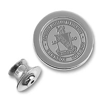 Silver Emerson College Lions Lapel Pin