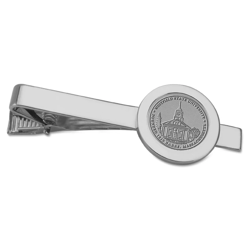 Silver Westfield State Owls Logo Tie Bar