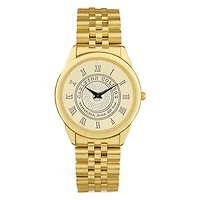 Men's Gold Carleton Knights Medallion Rolled Link Bracelet Wristwatch