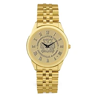 Men's Gold Jacksonville State Gamecocks Medallion Rolled Link Bracelet Wristwatch