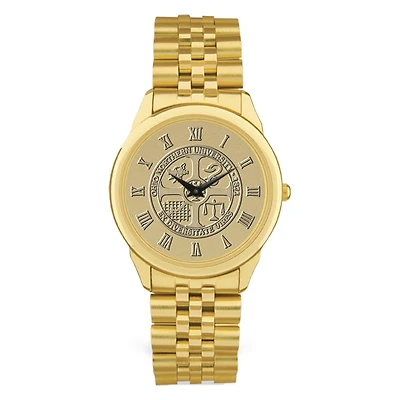 Men's Gold Ohio Northern Polar Bears Medallion Rolled Link Bracelet Wristwatch