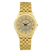 Men's Gold Westfield State Owls Medallion Rolled Link Bracelet Wristwatch