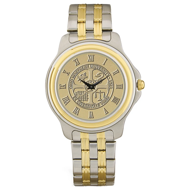 Men's Gold/Silver Ohio Northern Polar Bears Two-Tone Medallion Wristwatch